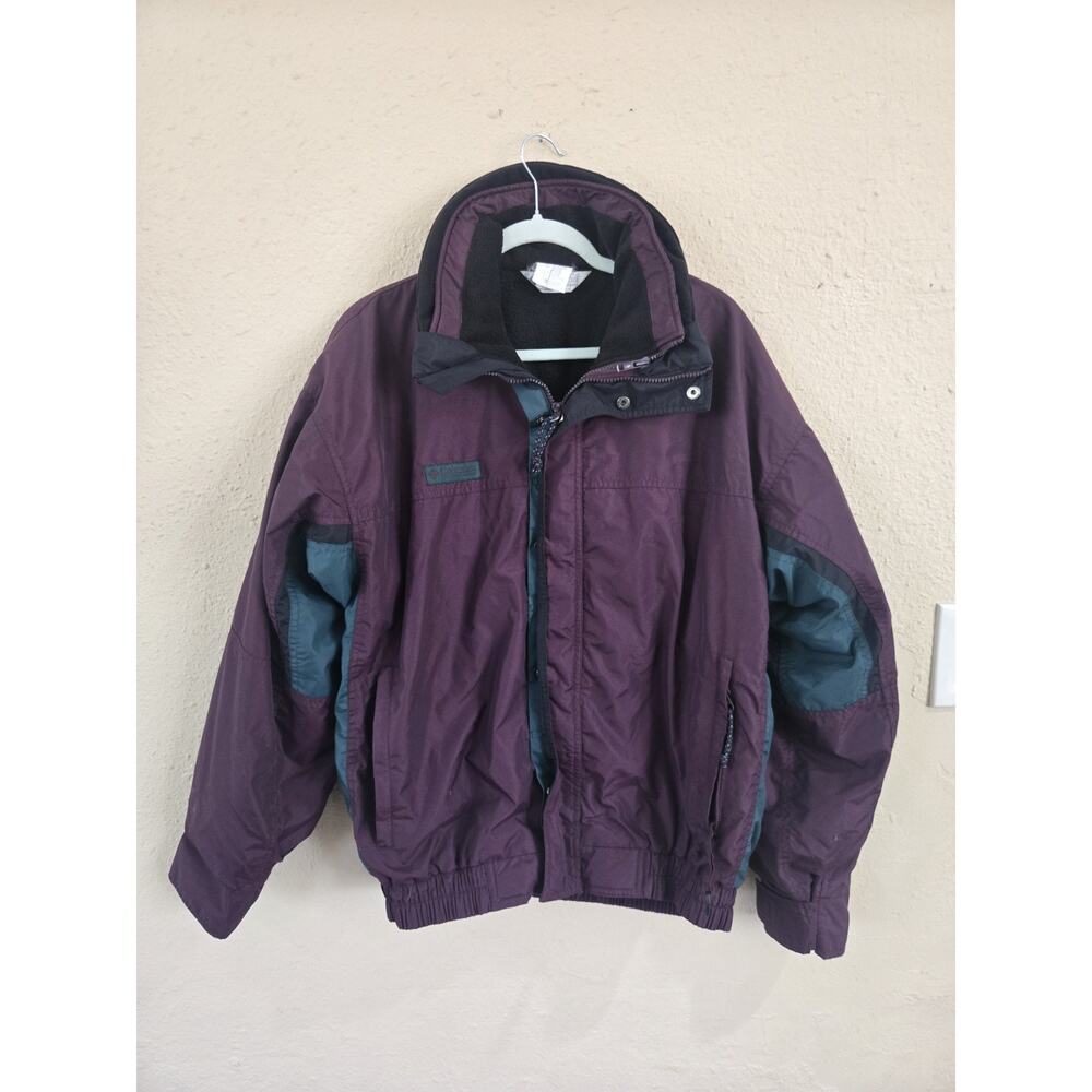 Columbia Bugaboo Vintage Purple Multicolor Ski Heavy Jacket Coat, Mens Medium